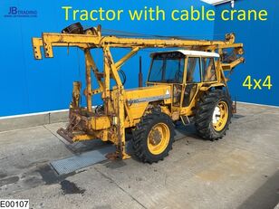 جرار بعجلات Landini 8830 4x4, Tractor with cable crane, drill rig